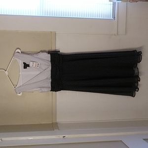 NWT size 12 women's black and white polka dot dress by Connected Apparel